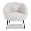 Nova 28.7\" Boucle Fabric Accent Chair – Light Grey