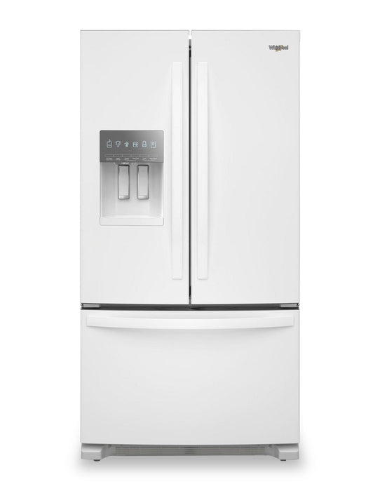 Whirlpool 36\" 25 Cu. Ft. French-Door Refrigerator with Ice and Water Dispenser - WRFF3436RW