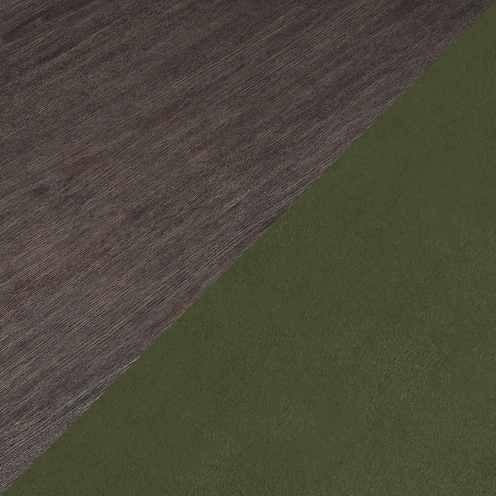 Zelda 5pc Dining Set with Table & 4 Chairs, 78-96\"W - Green & Espresso Brown