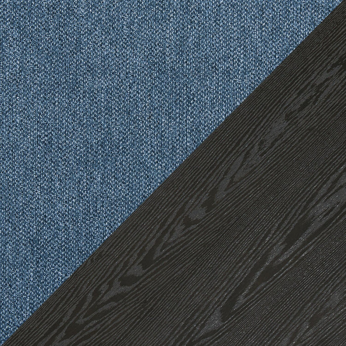 Emery 7pc Dining Set with Table & 6 Chairs, Wood, 72-96\"W Extension - Black & Blue