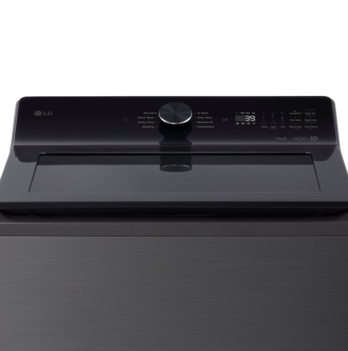 LG 5.8 Cu. Ft. Smart Top-Load Washer with EasyUnload™ and AI Sensing - Platinum Black - WT8200CL