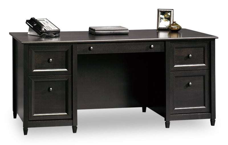 Edge Water 65.12\" Executive Desk with 4 Drawers - Estate Black