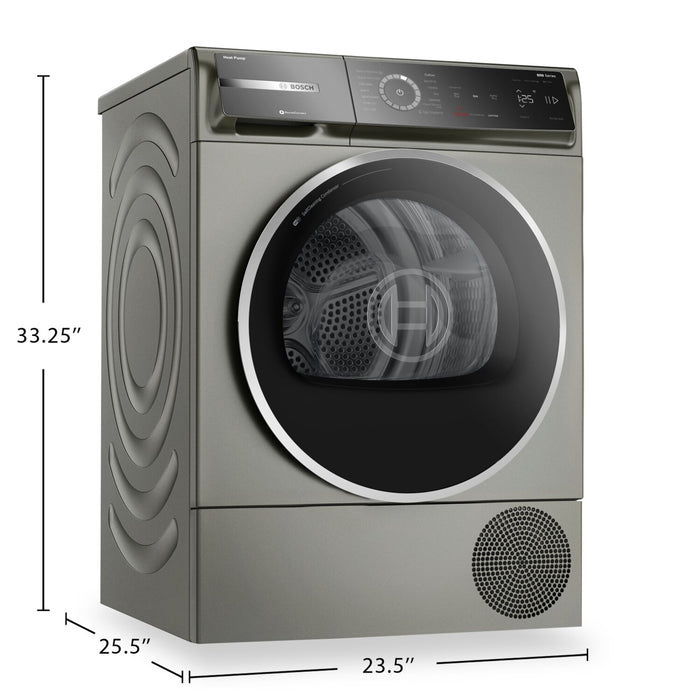 Bosch 800 Series 24\" 4 Cu. Ft. Compact Heat Pump Dryer with Home Connect® - WQB245AXUC