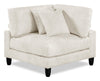 Lounge Modular 40\" Chenille Fabric Corner Chair - Beige