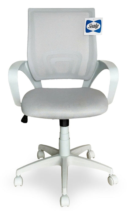 Sealy® Raven 25.2” Adjustable Ergonomic Office Chair with Mesh Padding - White