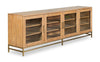 Cresset 84” Modern Solid Wood TV Stand with Storage and Cable Management for TVs up to 90\" - Belgian Wheat