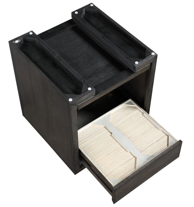 Zelda 24\" End Table with Storage and Shelf – Warm Mocha