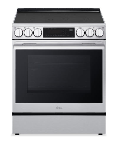 LG 6.3 Cu. Ft. Smart Electric Range with Air Fry – Fingerprint Resistant Stainless Steel - LSEL6335XE | Cuisinière intelligente électrique LG de 6,3 pi³ avec friture à air - acier inoxydable résistant aux traces de doigts - LSEL6335XE
