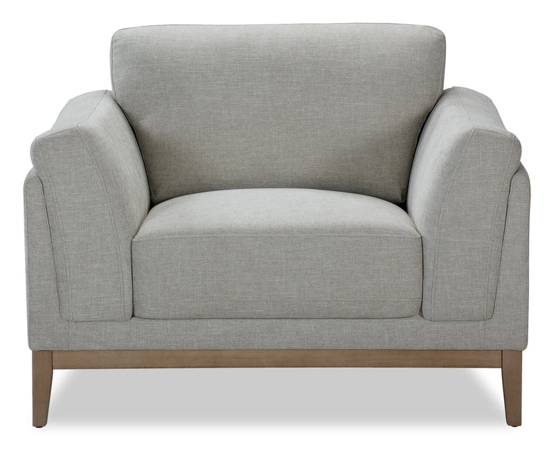 Valley 44\" Fabric Chair with Rubberwood Base and Legs - Sand