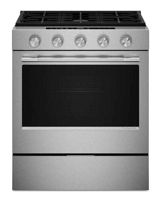 KitchenAid 30\" 5.0 Cu. Ft. Slide-in Gas Range with Convection Modes - Fingerprint Resistant Stainless Steel - KSGS530SPS