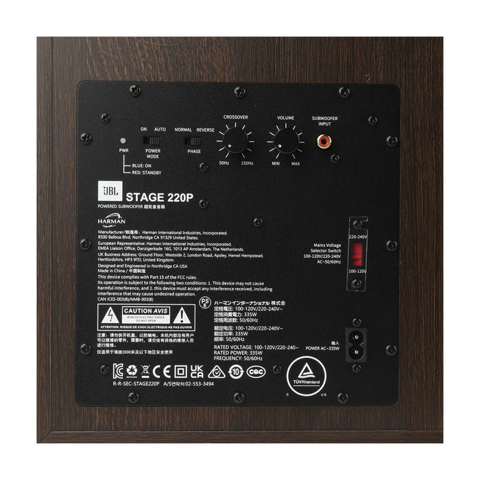 JBL Stage 220P 12\" 500W Powered Subwoofer - Black (JBL220PBLKAM)