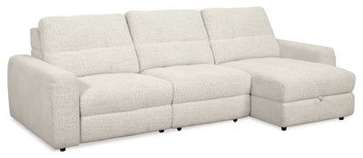 Scott Living Elevate Modular 3-Piece Right-Facing Chenille Fabric Power Sliding Sectional - Beige | Sofa sectionnel modulaire à coulissement électrique de droite Elevate de Scott Living 3 pièces en tissu de chenille - beige