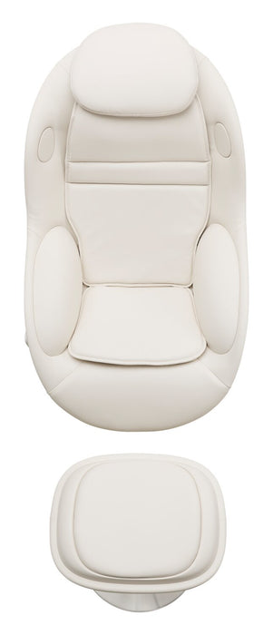 LG 29.6\" Leather-Look Fabric Reclining Massage Chair with Matching Ottoman - Beige