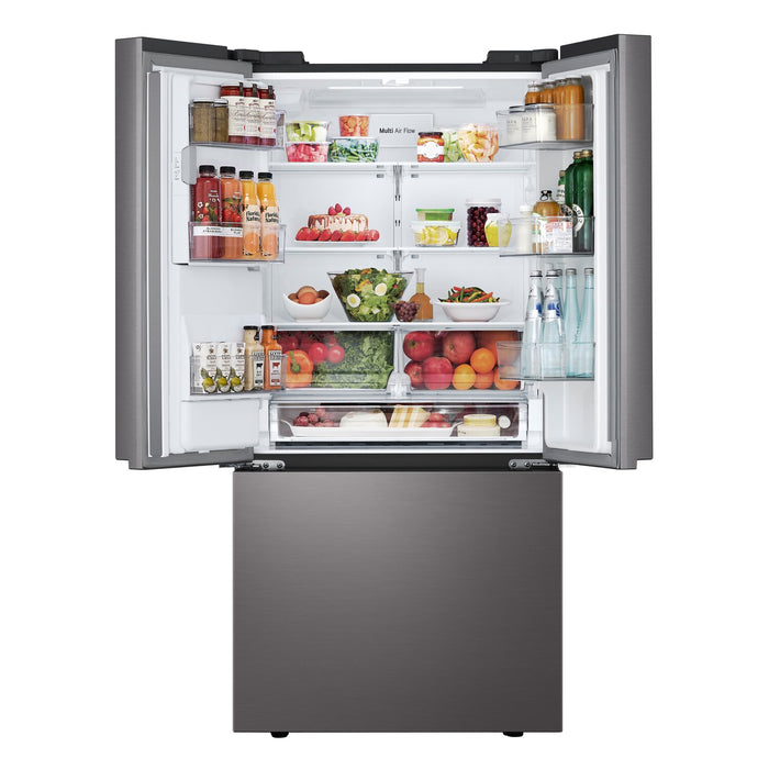 LG 33\" 25 Cu. Ft. French-Door Refrigerator with Dual Ice Makers - Black Stainless Steel - LF25S6330D
