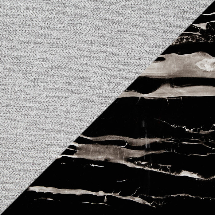 Burk 5pc Dining Set with Table & 4 Chairs, Resin Marble-Look Top, 72\"W - Black/White