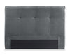 Amos Upholstered Headboard in Charcoal Fabric, Tufted - Queen Size