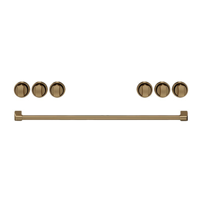 Thor Kitchen Handle and Knob Set for 36” Range in Brushed Bronze - CKA-RG36-BRZ | Ensemble de poignées et de boutons Thor Kitchen bronze brossé pour cuisinière de 36 po - CKA-RG36-BRZ | RG36KBRZ