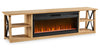 Wendel 80\" Electric Fireplace Tv Stand with Storage for TVs up to 85\" – Natural Oak