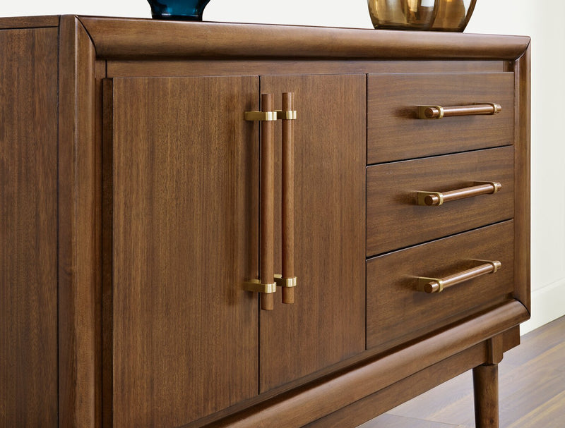 Ember Dining Server with Storage & Drawers, 56\"W - Brown