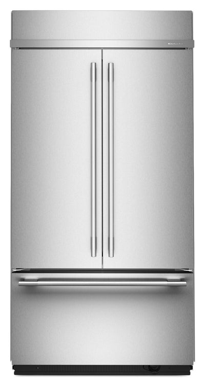 KitchenAid 42" 24.2 Cu. Ft. French Door Bottom Mount Refrigerator - Stainless Steel - KBFN542SPS | Réfrigérateur KitchenAid de 24,2 pi³ et de 42 po à portes françaises à congélateur inférieur - acier inoxydable - KBFN542SPS