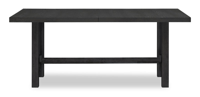 Emery 5pc Dining Set with Table & 4 Chairs, Wood, 72-96\"W Extension - Black & Blue