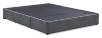Amos Charcoal Upholstered Storage Bed Base - King