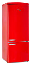 Unique Classic Retro 28\" 17 Cu Ft. Bottom Mount Refrigerator - Red - UNQ-455L R AC