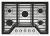 Whirlpool 30\" Gas Cooktop with Fifth Burner and EZ-2-Lift™ Hinged Cast-Iron Grates - WCGK7030PS