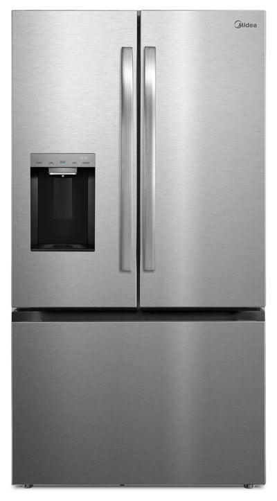 Midea 36" 28.9 Cu. Ft. French Door Refrigerator with OneTouch AutoFill™ Dispenser - MRF29D9BST | Réfrigérateur Midea de 28,9 pi³ et de 36 po à portes françaises avec distributeur automatique OneTouch AutoFillMC - MRF29D9BST