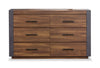 Scott Living Dante Bedroom 6-Drawer Dresser, 60\"W x 36\"H - Brown