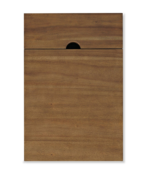 Nathan 16\" Rustic Chairside Table with Storage, Shelf and USB Port - Light Brown