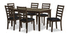 Devon 7pc Dining Set with Table & 6 Chairs - 60\"W, Wood - Dark Brown