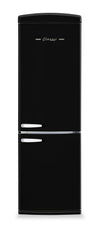 Classic Retro by Unique 24\" 12 Cu. Ft. Bottom-Freezer Refrigerator - Midnight Black - UGP-340L B AC