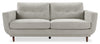 Cosmo 80\" Fabric Sofa with Tufted Back Cushions - Grey
