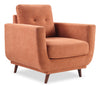 Cosmo 34\" Fabric Chair with Tufted Back Cushion - Orange