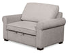 Scott Living Haven 55\" Chenille Fabric Sleeper Chair with Wood Legs - Grey