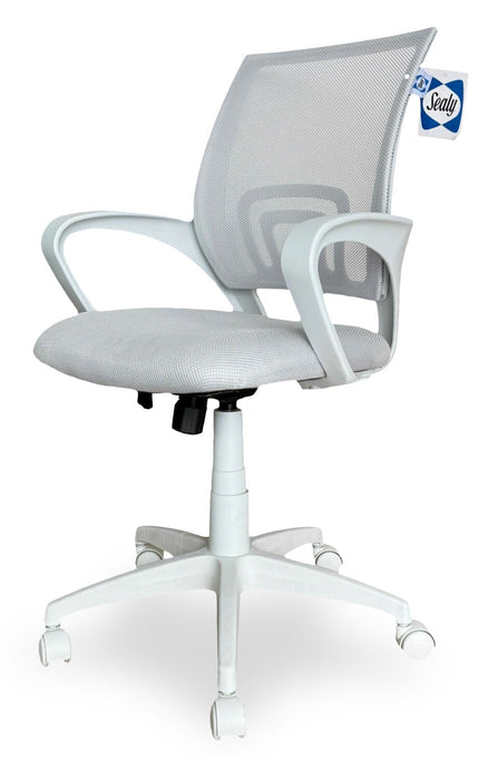 Sealy® Raven 25.2” Adjustable Ergonomic Office Chair with Mesh Padding - White