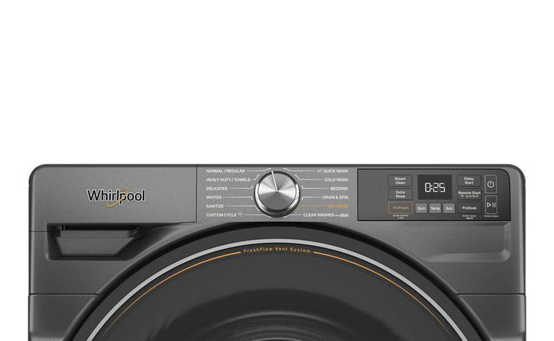 Whirlpool 5.2 Cu. Ft. Smart Front-Load Washer with FreshFlow™ Vent System - Volcano Black - WFW5720RU