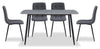 Arlo 5-Piece Dining Set - Charcoal