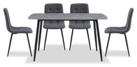Arlo 5-Piece Dining Set - Charcoal