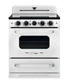 Classic Retro by Unique 30\" 3.9 Cu. Ft. Induction Range - Marshmallow White - UNQ-30CR IC W