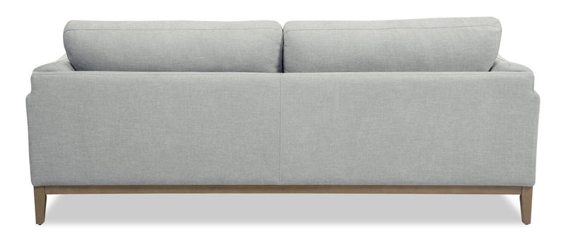 Valley 83.5\" Fabric Sofa with Rubberwood Base and Legs - Grey