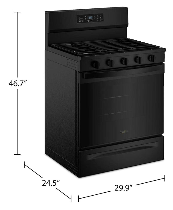 Whirlpool 5.0 Cu. Ft. Gas Range with Air Cooking – Black - WFGS5730SB