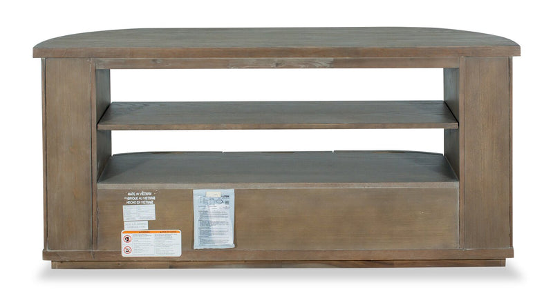 Eldon 60” Modern Round Solid Wood Sofa Table with Storage - Porpoise