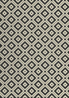 Silas Black Outdoor Patio Area Rug - 5’ x 8’