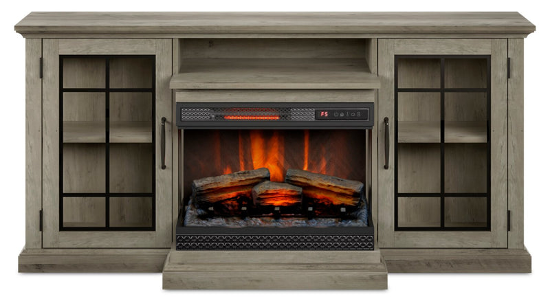 Manhasset 63\" Electric Fireplace TV Stand with Storage for TVs up to 70\" - Valley Pine