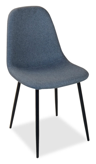 Jax Dining Chair with Polyester Fabric, Metal - Charcoal | Chaise de salle à manger Jax en tissu de polyester et en métal - anthracite
