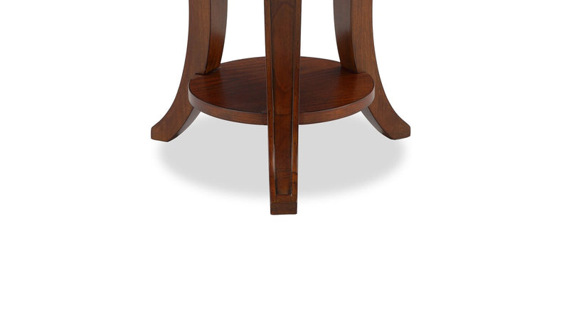 Kerwin 20\" Traditional Round End Table with Shelves - Cherry