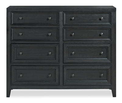 Casa Bedroom 8-Drawer Dresser, 54"W x 44"H, Wood - Black | Commode Casa de 54 po (l) x 44 po (H) à 8 tiroirs en bois pour la chambre à coucher - noire