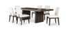 Zelda 7pc Dining Set with Table & 6 Chairs, 78-96\"W - White & Espresso Brown